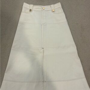 Tanya Taylor off white denim Skirt